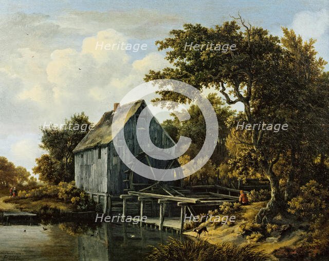 The Watermill, 1662. Creator: Meindert Hobbema.