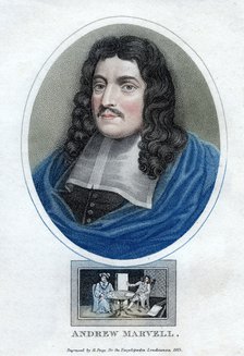 'Andrew Marvell', English metaphysical poet, 1815.Artist: R Page