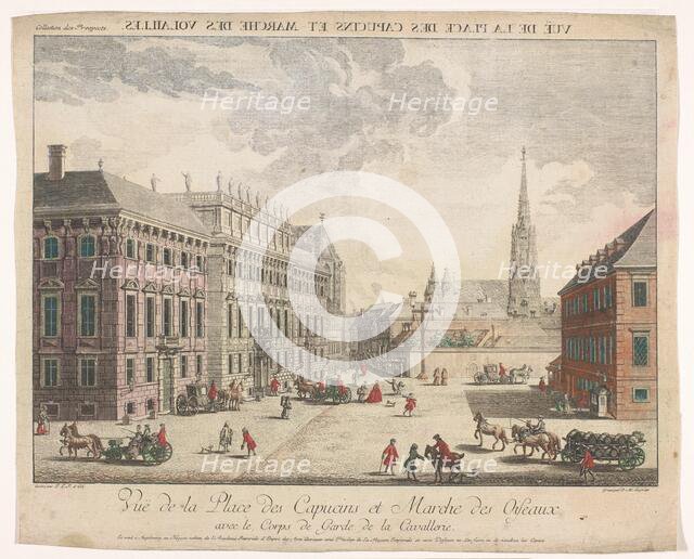 View of the Stadtpalais Liechtenstein on a square in Vienna, 1755-1779. Creator: Johann Sigrist.