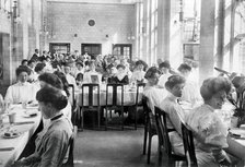 King Edward VII Sanatorium, Midhurst, Sussex: nurses and medical staff (?) about to dine, 1907. Creator: Unknown.