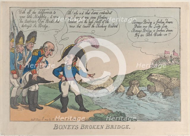 Boneys Broken Bridge, June 12, 1809., June 12, 1809. Creator: Thomas Rowlandson.