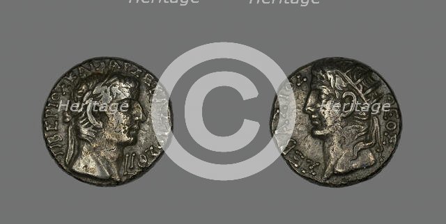 Tetradrachm (Coin) Portraying Emperor Tiberius, 32 CE.  Creator: Unknown.