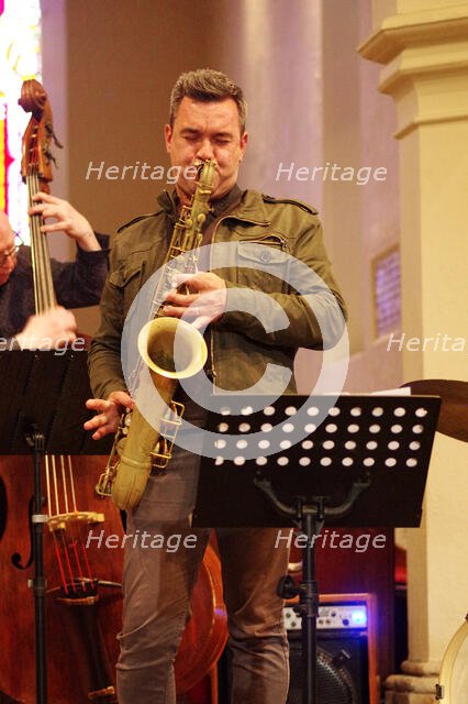 Brandon Allen, Brandon Allen Turrentine Project, St Andrews Church, Hove, East Sussex, May 2023. Creator: Brian O'Connor.