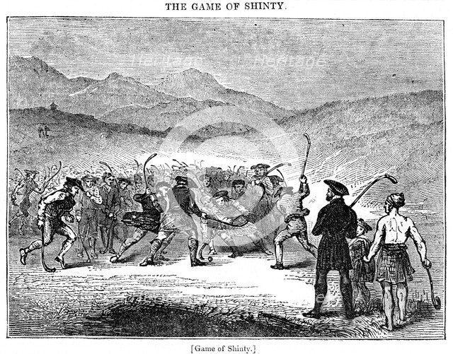 'The Game of Shinty', 18th or 19th century. Artist: Unknown