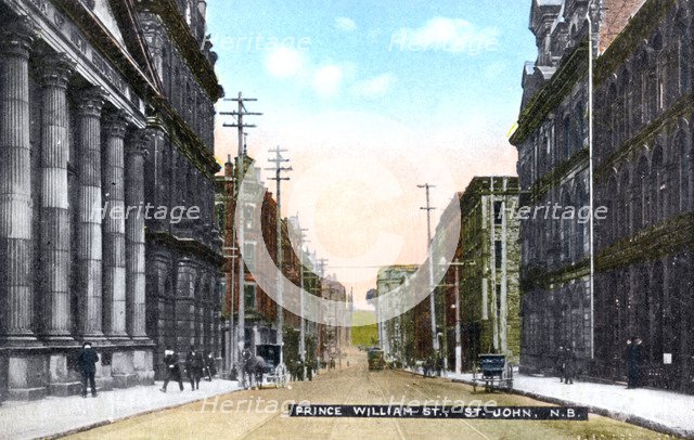 Prince William Street, Saint John, New Brunswick, Canada, c1900s. Artist: Unknown