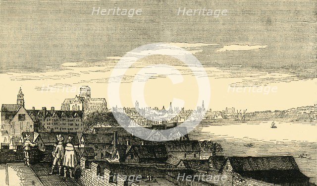 'London, from the top of Arundel House', c17th century, (1881). Creator: Unknown.