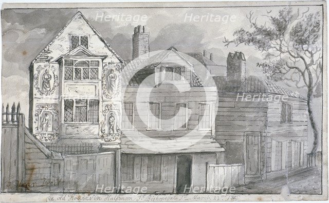 Sir Paul Pindar's House, Bishopsgate, City of London, 1810. Artist: Daniel Thorn