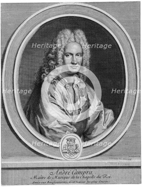 Portrait of the composer André Campra (1660-1744), 1725. Creator: Edelinck, Nicolas-Étienne (1681-1767).