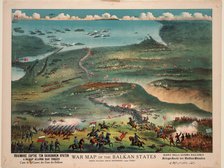 War map of the Balkan States. Artist: Joseph Koehler, Publisher, New York (active 1892-1913)