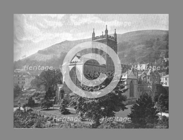 Priory Church, Great Malvern, c1900. Artist: Harvey Barton.