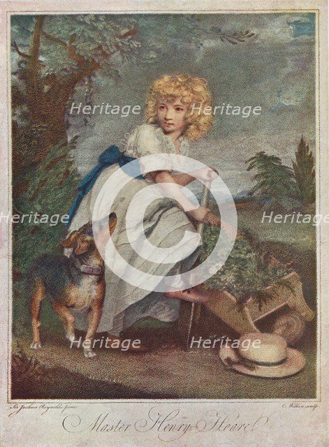 Master Henry Hoare (1784-1836), as a Boy, Gardening, 1883 (1906). Artist: Charles Wilkinson