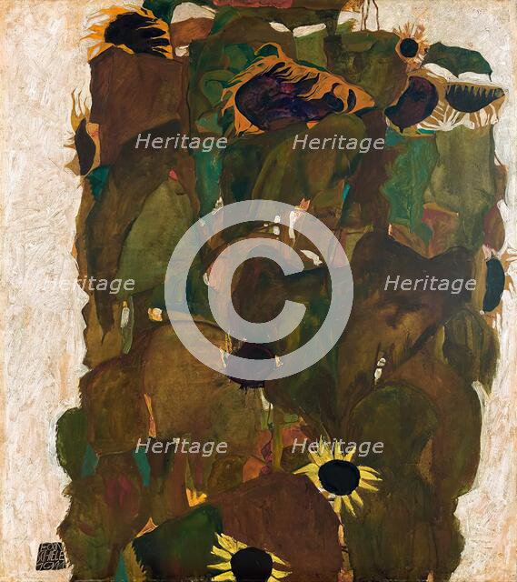 Sunflowers I, 1911. Creator: Egon Schiele.