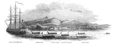 The French Blockade of Tahiti...1844. Creator: Unknown.