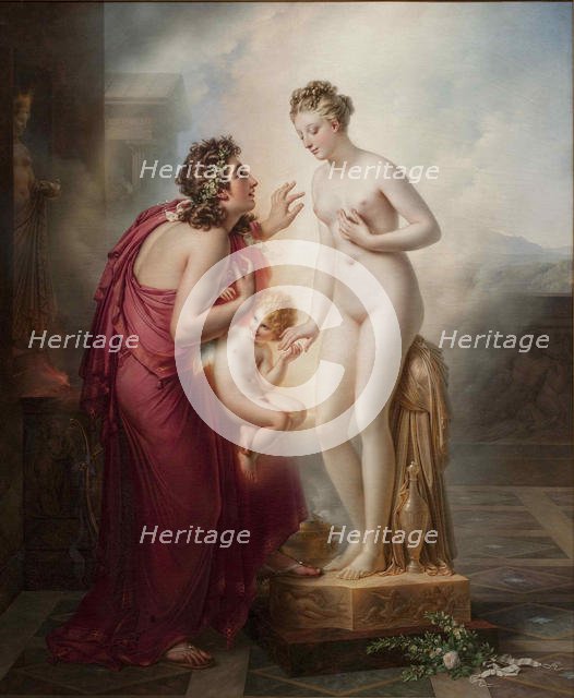 Pygmalion and Galatea, before 1819. Creator: Girodet de Roucy Trioson, Anne Louis (1767-1824).