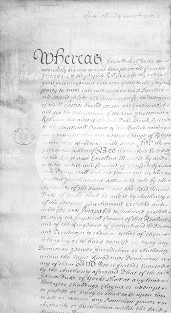 House of Lords Document, 17th century. Artist: Unknown