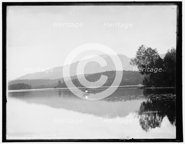 Mt. Ampersand i.e. Ampersand Mountain from Round Lake, Adirondack Mountains, c1902. Creator: William H. Jackson.
