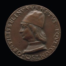 Gentile Bellini, 1429-1507, Venetian Painter [obverse], c. 1500. Creator: Vittore Gambello.