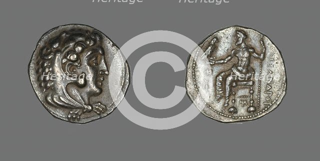 Tetradrachm (Coin) Portraying Alexander the Great Wearing the Head of the Nemean..., 336-323 BCE. Creator: Unknown.