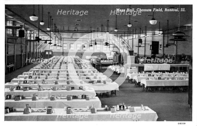 Mess hall, Chanute airfield, Rantoul, Ilinois, USA. Artist: Unknown