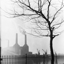 Battersea Power Station, London, 1955. Artist: Henry Grant
