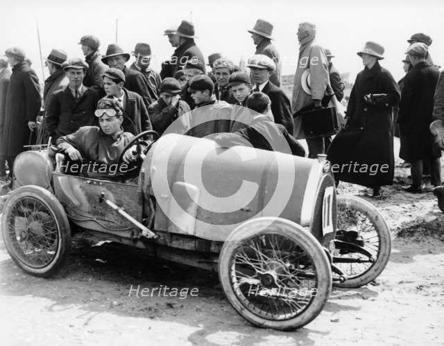 Raymond Mays in a Bugatti, Porthcawl Sands, Wales, (1920s?). Artist: Unknown