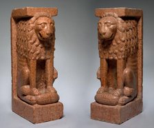 Supporting Lion (pair), style of the 1200s. Creator: Unknown.