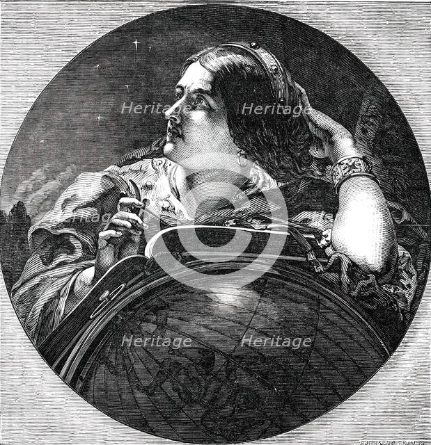 Astronomy - painted by J. Sant, 1850. Creator: Unknown.