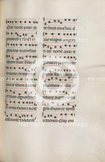 Missale: Fol. 112: contains some music as part of Palm Sunday liturgy, 1469. Creator: Bartolommeo Caporali (Italian, c. 1420-1503).