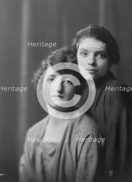 Watson, Ruth, Miss, and unidentified woman, portrait photograph, 1915. Creator: Arnold Genthe.