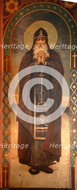 Saint Paphnutius of Borovsk, 1885-1896. Artist: Vasnetsov, Viktor Mikhaylovich (1848-1926)