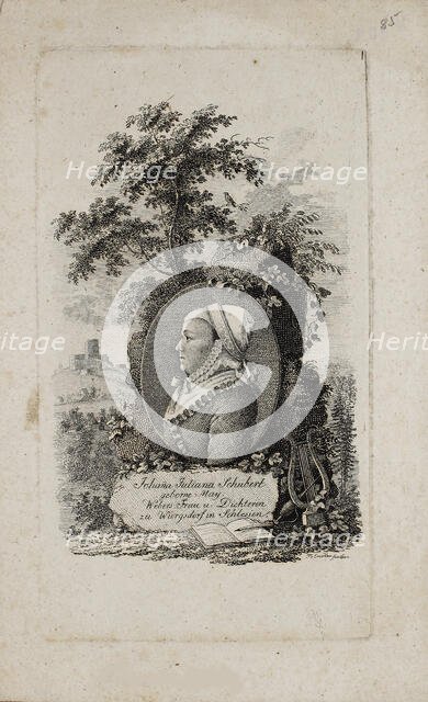 Poet Johanne Juliane Schubert (1776-1864), 1810. Creator: Anonymous.