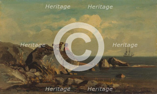 By the sea, 1870-1879. Creator: Johan Knutson.