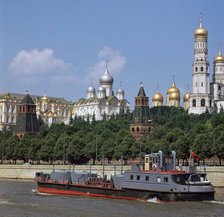Kremlin seen across the Moskva river. Artist: Unknown