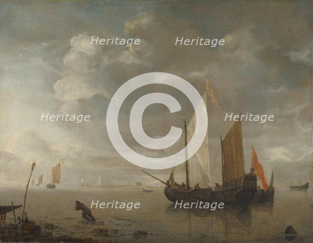 Calm Sea, 1650-1676. Creator: Hendrick Jacobsz Dubbels.