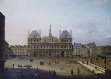 Hotel de Ville and the Place de Greve, around 1720, current 4th arrondissement, c1715-1725. Creator: Unknown.
