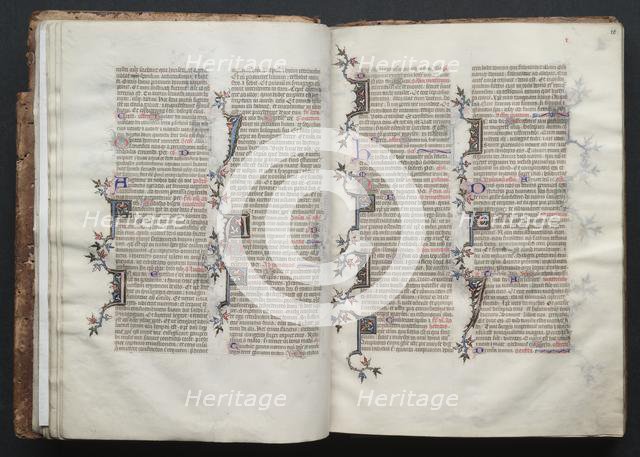 The Gotha Missal: Fol. 19v, Text, c. 1375. Creator: Master of the Boqueteaux (French); Workshop, and.