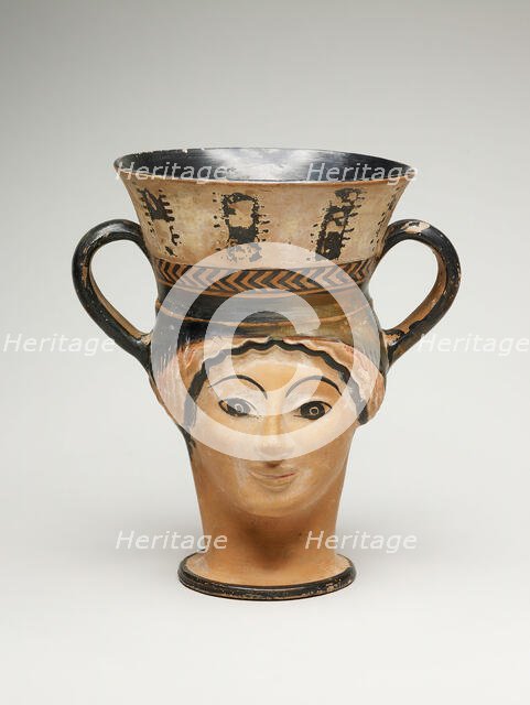 Kantharos (Wine Cup) in the Shape of a Female Head, about 480 BCE. Creator: London Class.