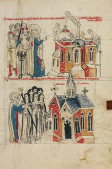 Saint Hedwig and the New Convent: Nuns from Bamberg Settling at the New Convent, 1353. Creator: Unknown.