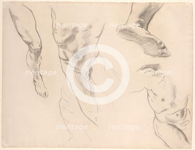 Figure Studies of a Nude Youth, late 19th-early 20th century. Creator: John Singer Sargent.