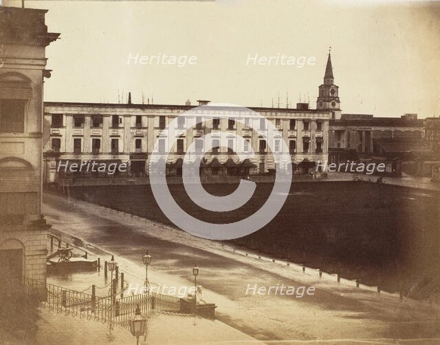 [Spence's Hotel & St. John's Cathedral, Calcutta], 1858-61. Creator: John Constantine Stanley.