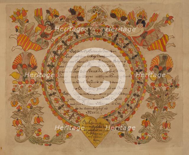 Baptismal Certificate, 1935/1942. Creator: Unknown.