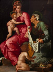 Madonna and Child with Saint Elizabeth and Saint John the Baptist, c. 1535. Creator: Jacopino del Conte.