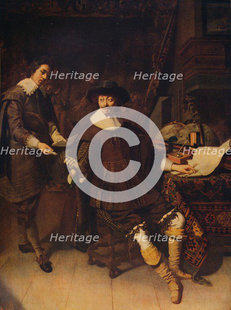 'Constantijn Huygens and his Clerk', 1627, (c1915). Artist: Thomas de Keyser.