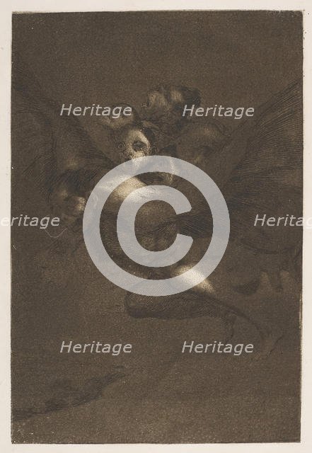 Bon Voyage (Buen Viage), from The Caprices (Los Caprichos), plate 64, 1799. Creator: Francisco Goya.