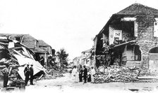 Earthquake damage, Duke Street, Kingston, Jamaica, 1907. Artist: Unknown