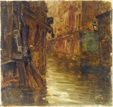 Rue de Bièvre, view of boulevard Saint-Germain (1910 floods), 1910. Creator: Germain Eugene Bonneton.