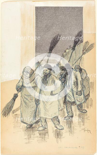 Sweepers, 1888. Creator: Theophile Alexandre Steinlen.