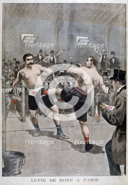 Boxing in Paris, 1899. Artist: Unknown