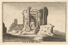 Temple of the Tiburtine Sybil, 1650. Creator: Wenceslaus Hollar.