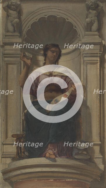 Sketch for the dome of the Denon pavilion at the Louvre: l'observation (ou l'imprimerie), 1864. Creator: Charles Louis Lucien Muller.